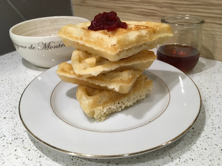 gaufre sans blé et sans produits laitiers / gluten free and dairy free waffle